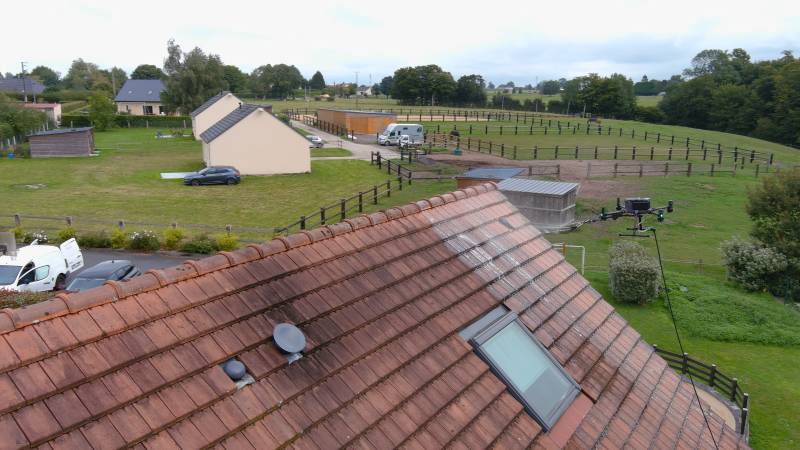 Entreprise de nettoyage et démoussage de toiture par drone pour particuliers situés sur Fécamp 76