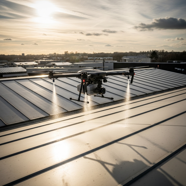 Nettoyage toiture par drone pour un centre commercial à Port-Jérôme-sur-Seine