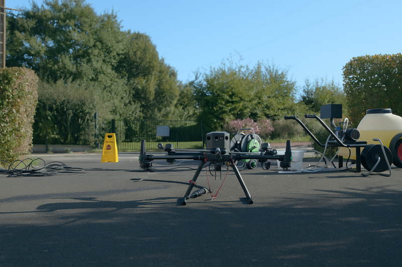 Nettoyage toiture par drone avec traitement anti-mousse durable pour particuliers Le Havre 76 en Seine Maritime